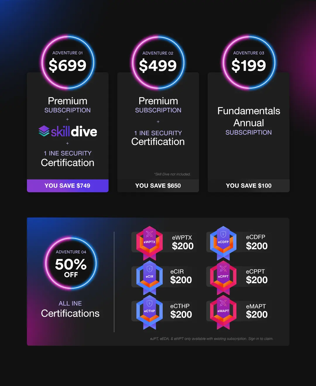 eMAPT Black Friday Sale - INE Security subscription discount promotion