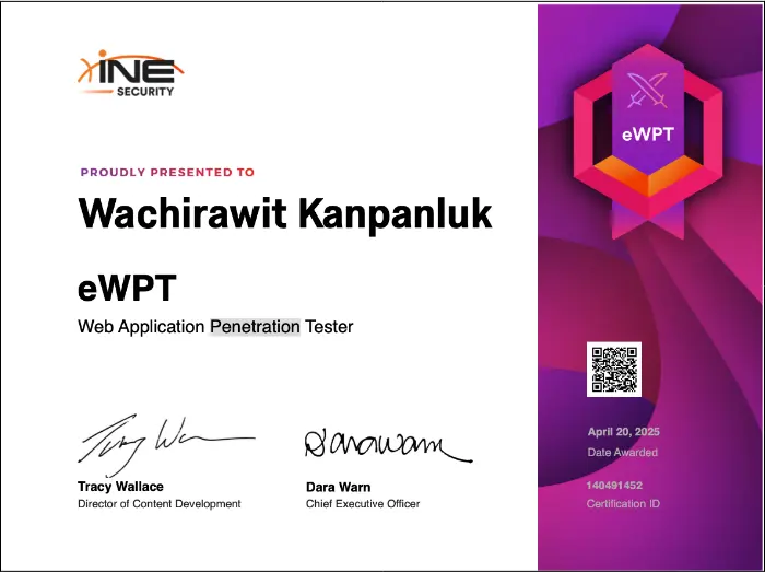 eWPT Certification