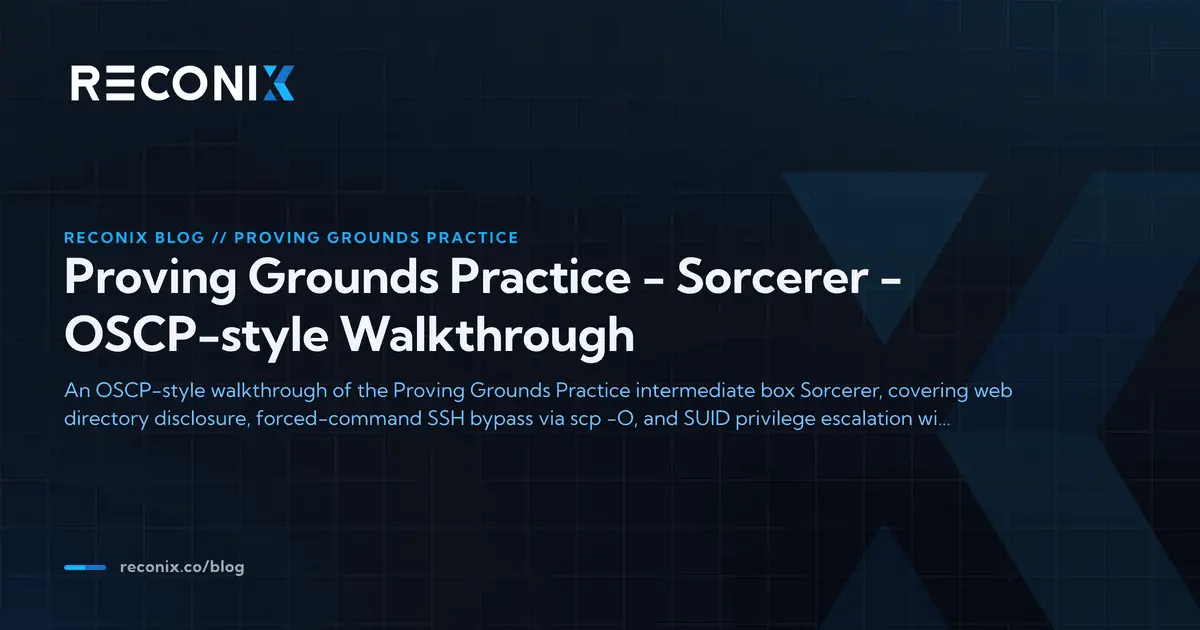 Featured image for Proving Grounds Practice - Sorcerer - OSCP-style Walkthrough