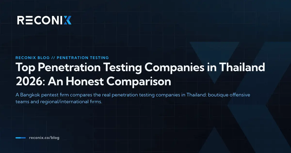 Featured image for Top Penetration Testing Companies in Thailand 2026: An Honest Comparison